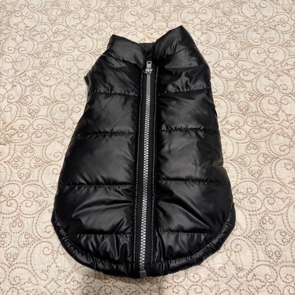 Pet Supplies Plus Play On Black Dog Puffer Vest Size Medium